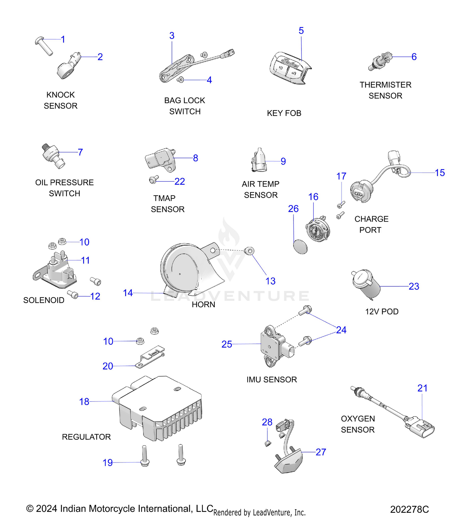 ELECTRICAL, COMPONENTS 1 - N26LGRRR ALL OPTIONS (202278C)