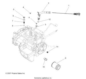 Engine, Dipstick And Oil Filter - A09cl76aa (49atvdipstick08sp800efi) Schematic