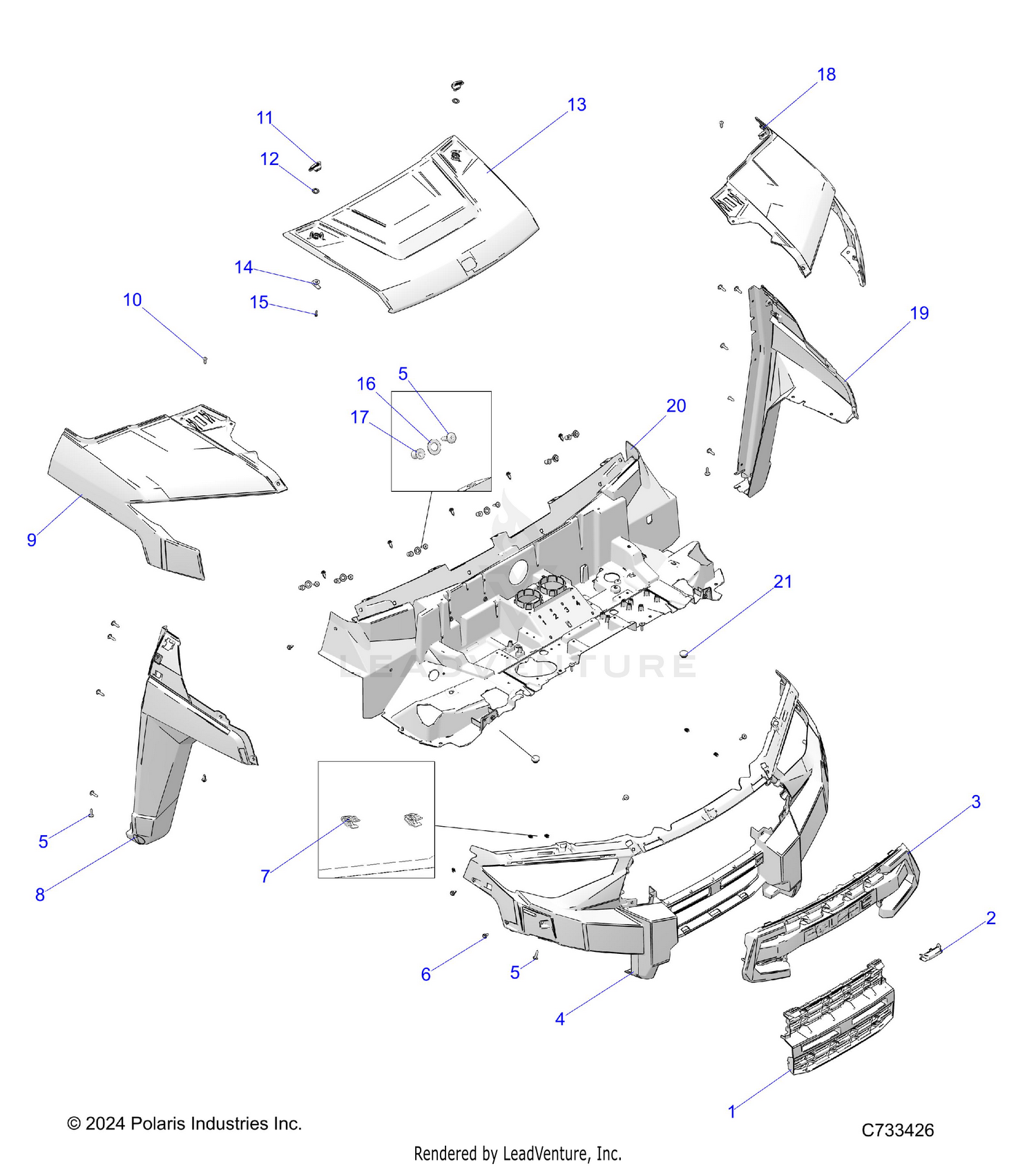 BODY, HOOD & FRONT FASCIA - R26RRV99AK (C730478)