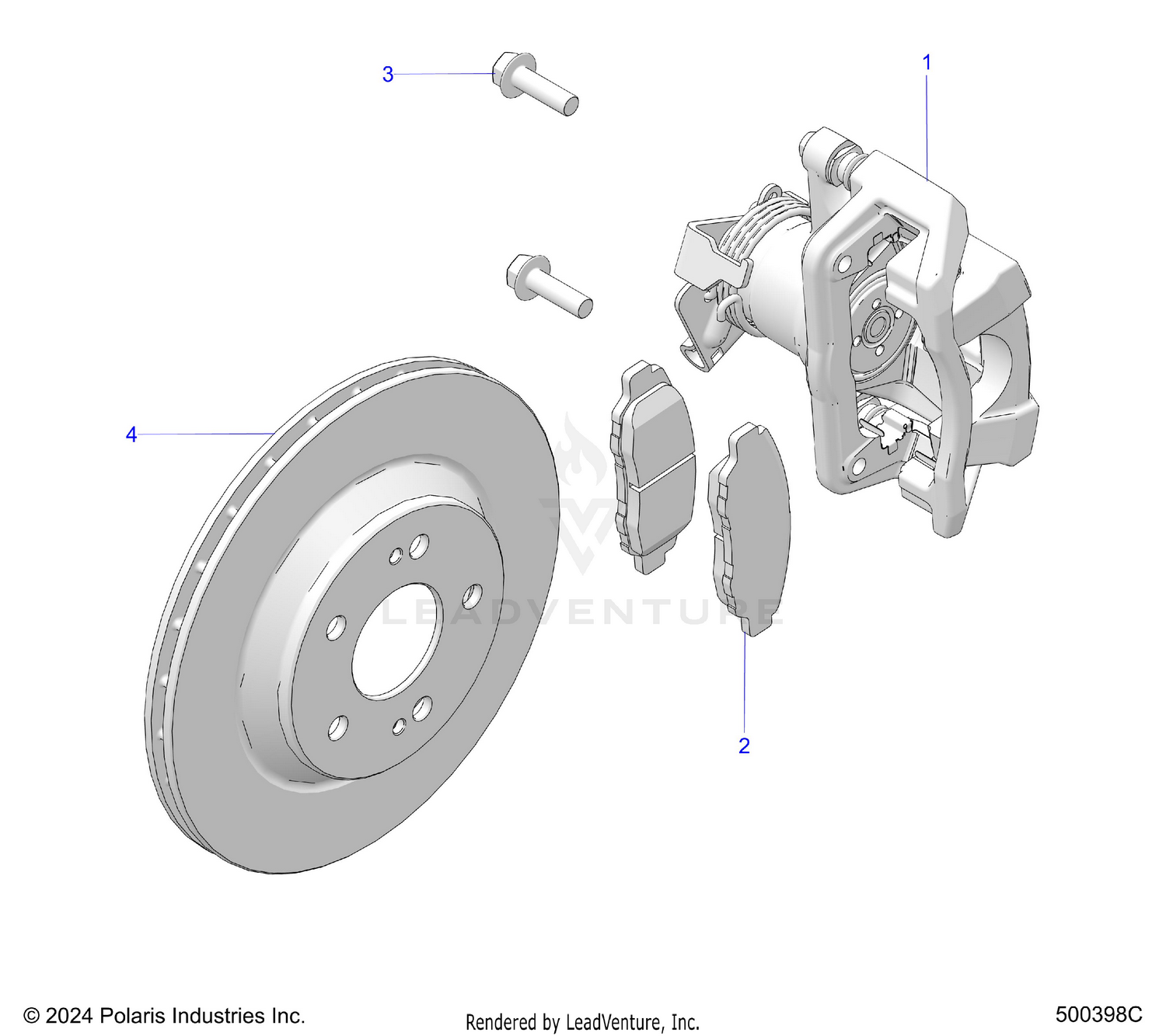 BRAKES, CALIPER, REAR - T26AARGB/HB (500398C)