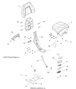 Body, Passenger Seat Bottom And Seat Back - A08dn50af/as/aw/az (49atvseatbottom08sptrg500) Schematic