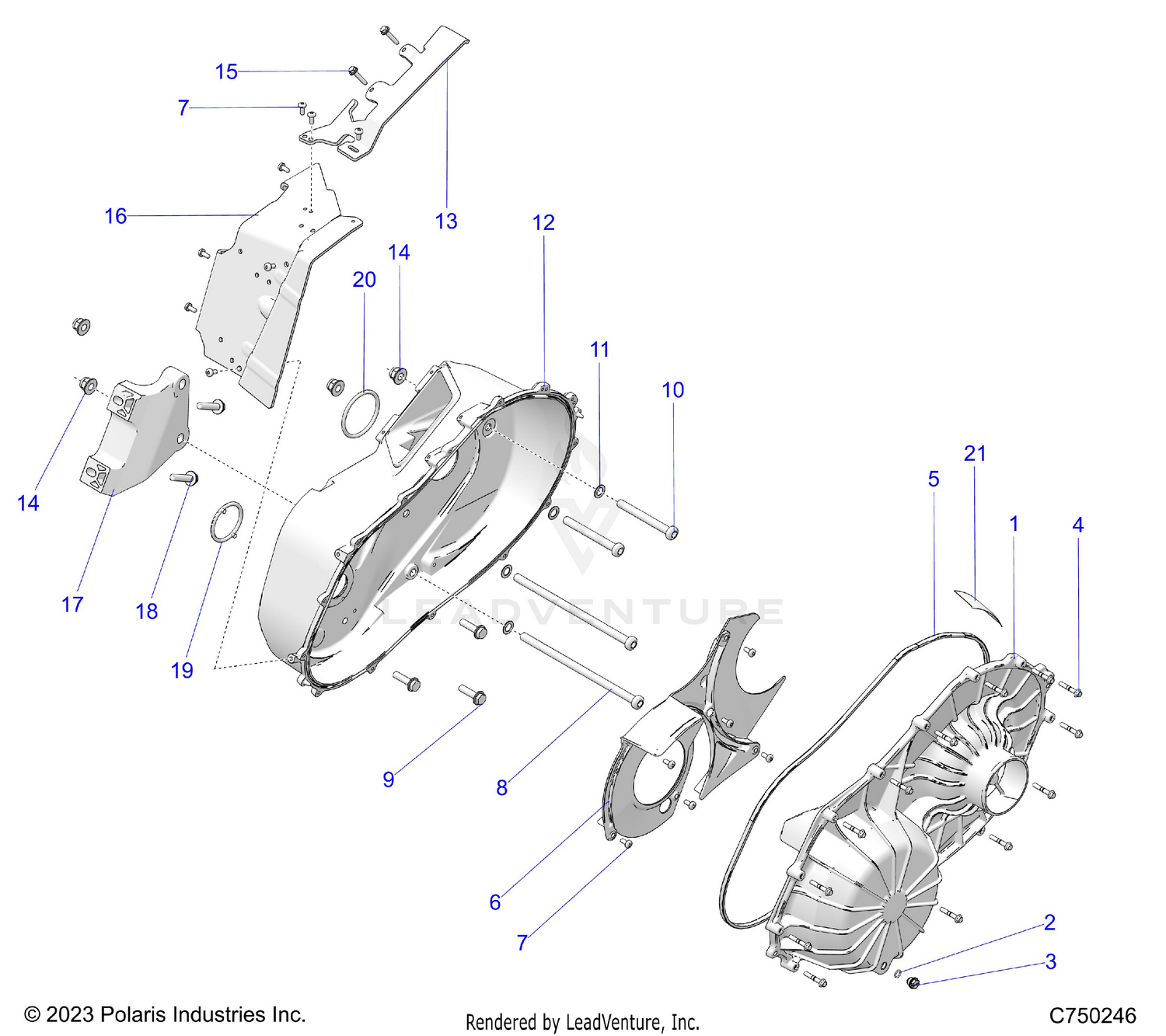 DRIVE TRAIN, CLUTCH COVER, INNER/OUTER - Z26S4D92AN/AH/BN/BH (C750246)