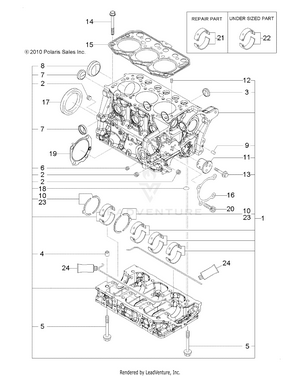 Engine, Cylinder Block - R141d9jda/2d9jda (49rgrcylinder11dcrew) Schematic