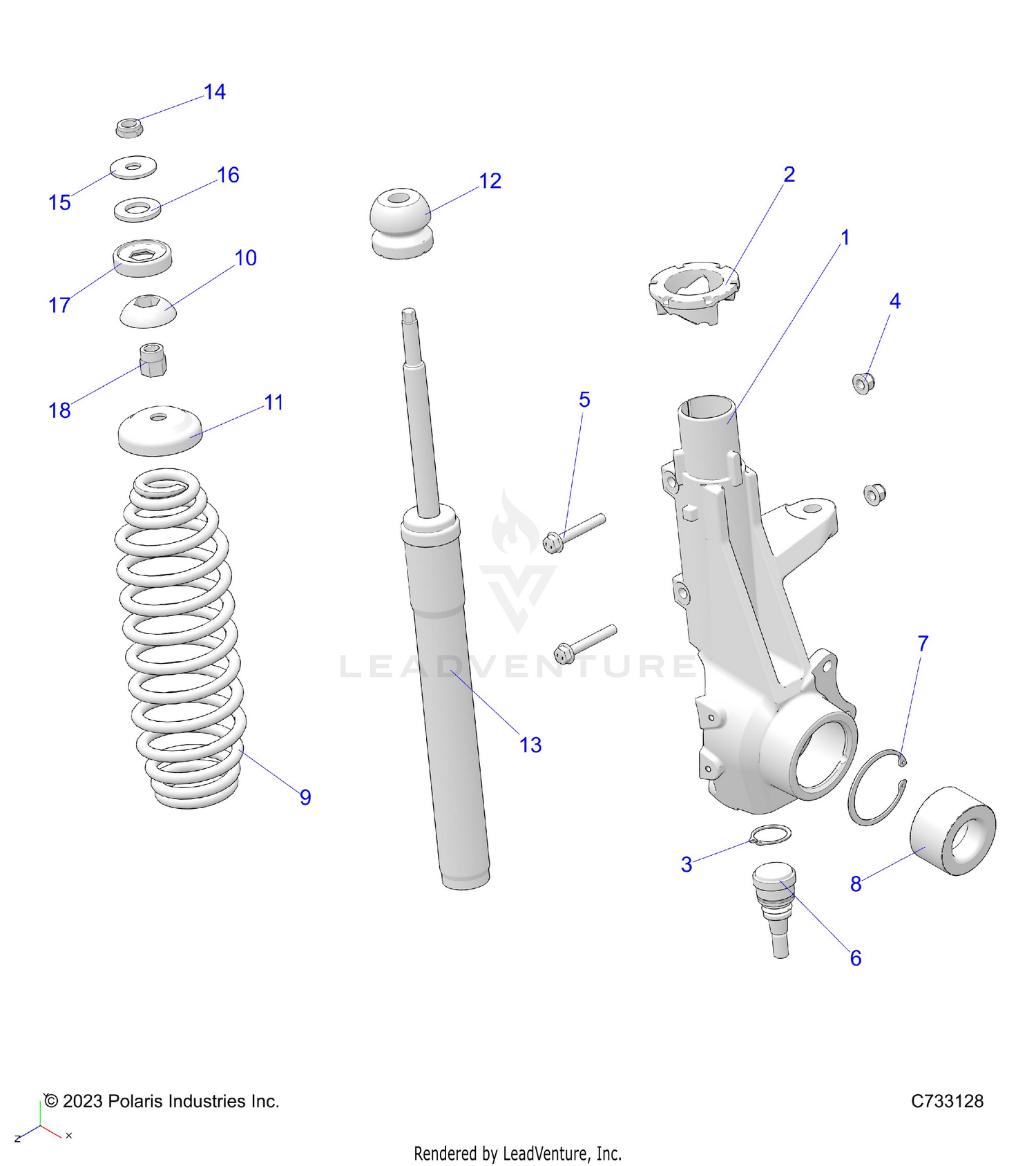 SUSPENSION, FRONT STRUT - R26MAU57CP/EP (C733128)