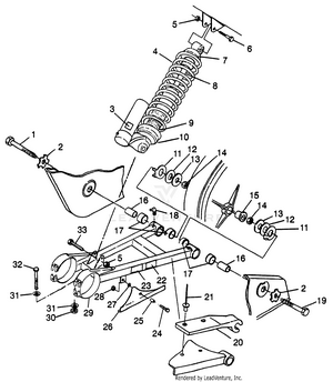 Swing Arm/shock Mounting Scrambler 400l W97bc38c (4939893989b014) Schematic