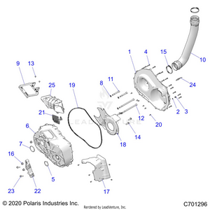 Drive Train, Clutch Cover And Ducting - Z21rau92an/bn (c701296) Schematic