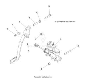 Brakes, Pedal And Master Cylinder - R14wh57aa/ac/ar/6eat (49rgrbrakefoot14570) Schematic