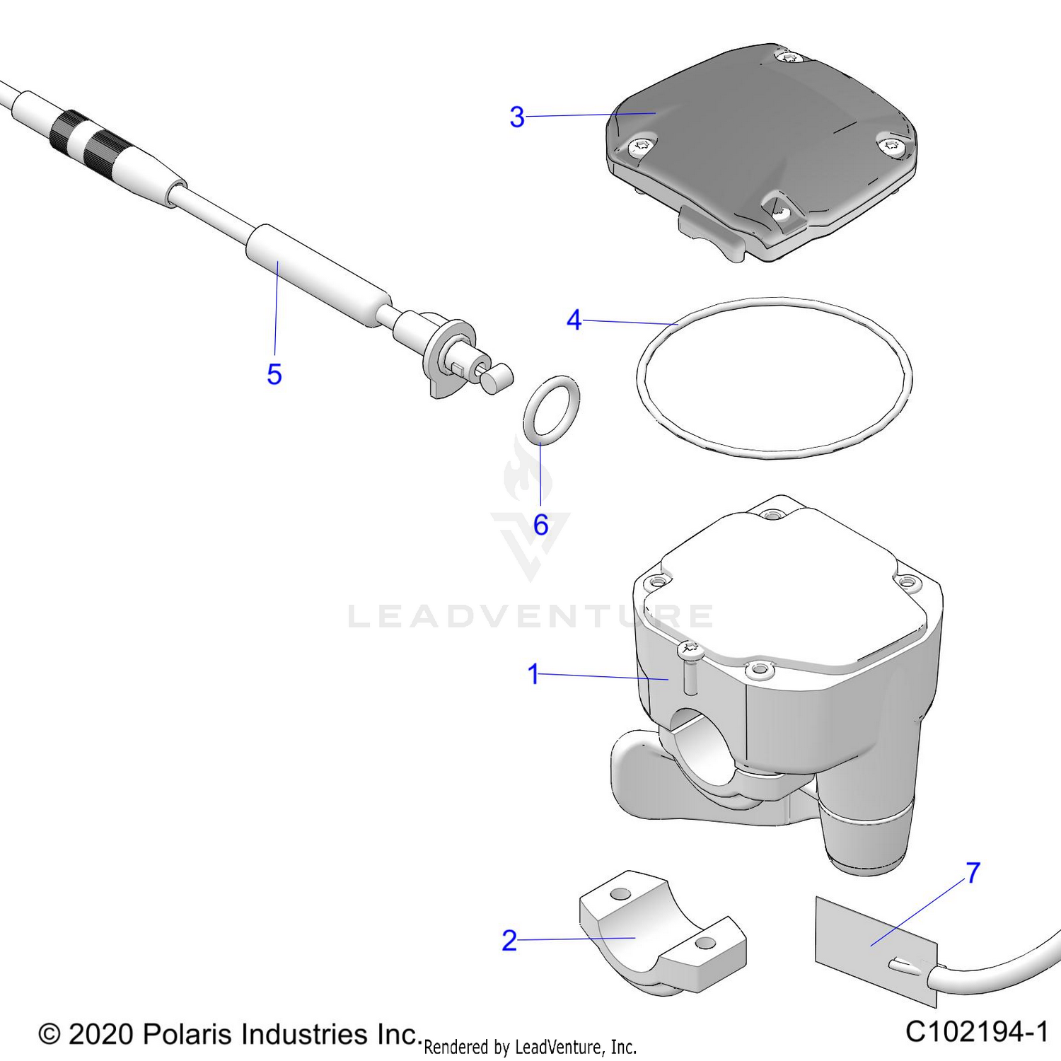 STEERING, CONTROLS, THROTTLE ASM. and CABLE - A26SXM95AR (C102194)