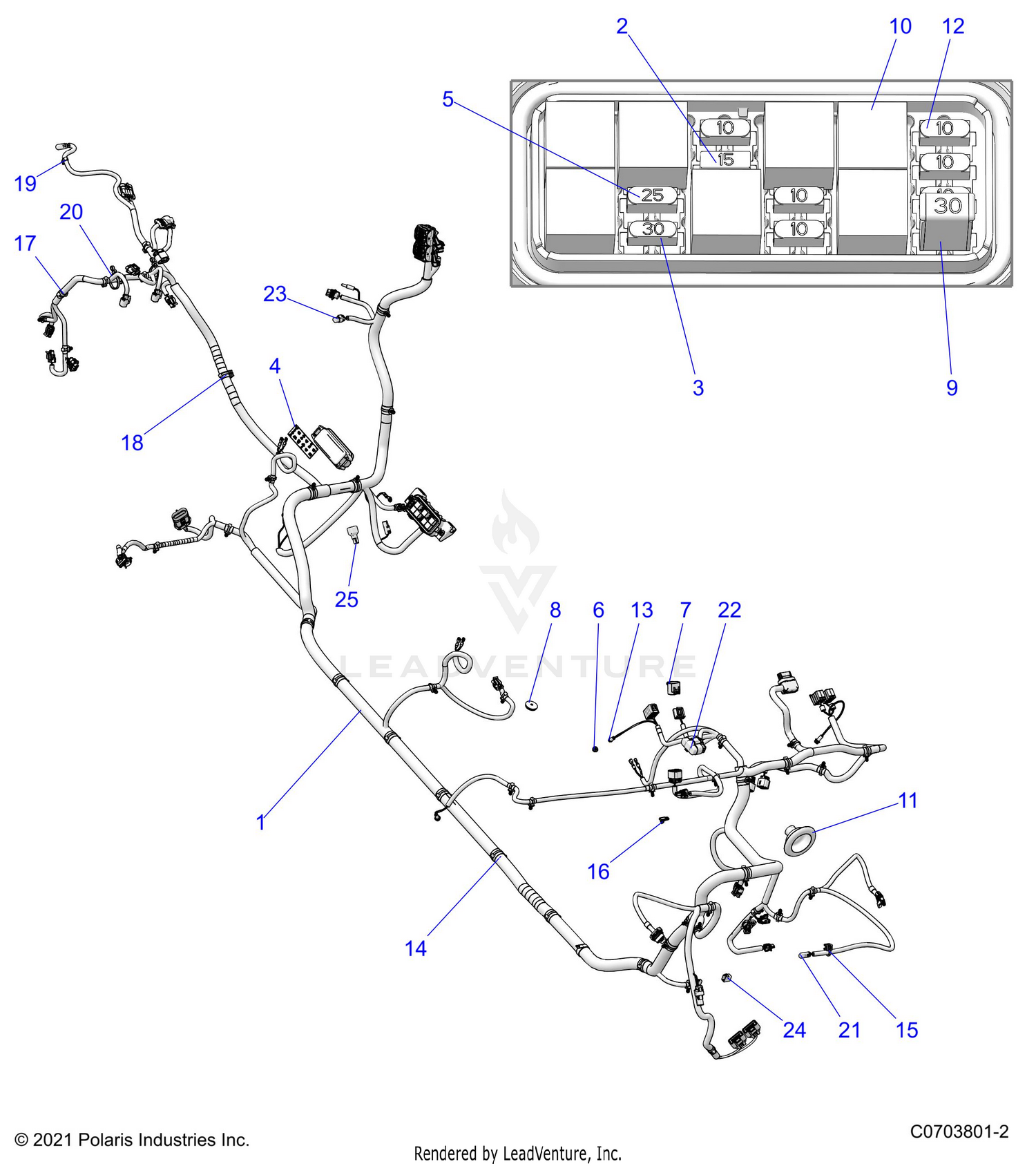 ELECTRICAL, WIRE HARNESSES, CHASSIS - G22GMJ99AC/AJ/BC/BJ (C0703801-2)