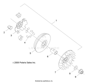 Drive Train, Clutch, Primary - R13va17aa/ab (49rgrclutchdrv09rzr170) Schematic