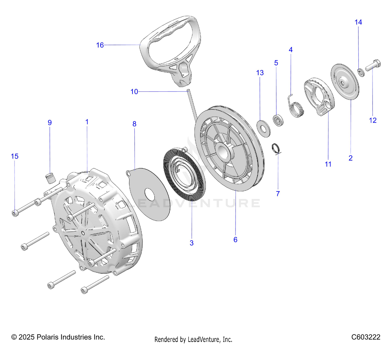 ENGINE, RECOIL STARTER - S26TGM8MS (C603222)