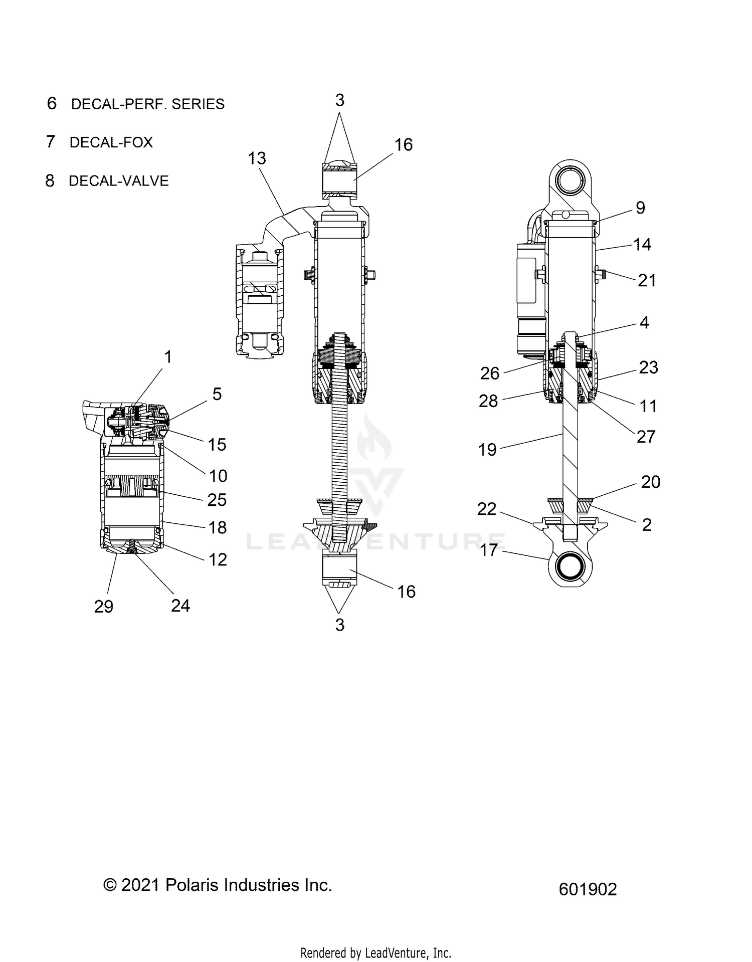 SUSPENSION, SHOCK, FRONT TRACK - S26AJT9FEL (C602728)