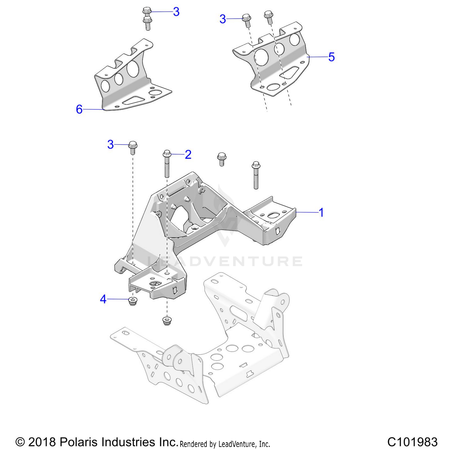 CHASSIS, BULKHEAD and FRONT CAB SUPPORT - A26SXR95AG (C101983)