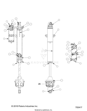 Suspension, Front Shock Internals - Z19vge99ak/aw/bk/bw (702417) Schematic