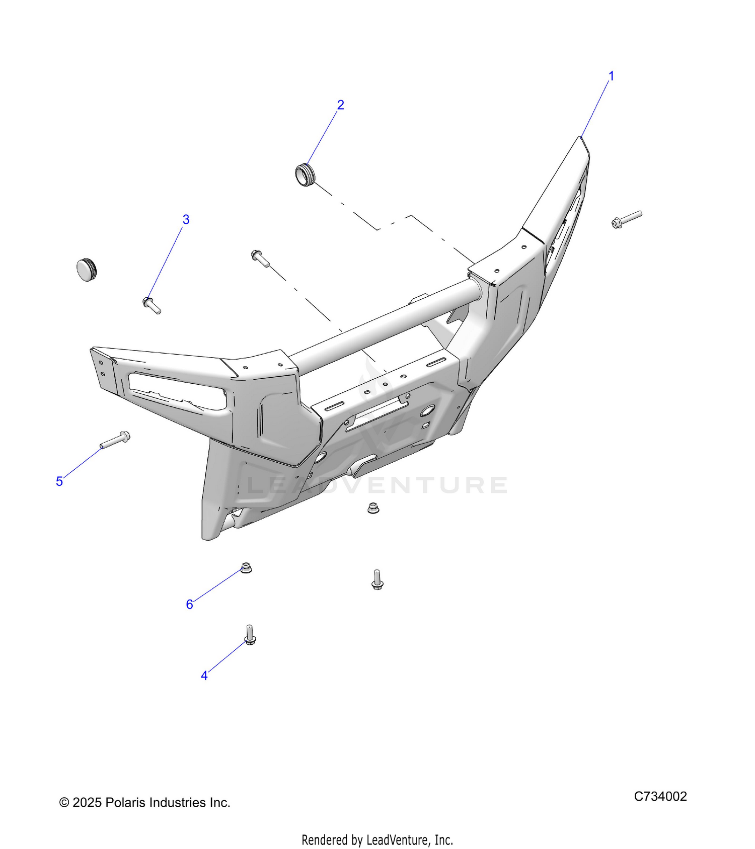 BODY, FRONT BUMPER - R26RRED4DB (C734002)