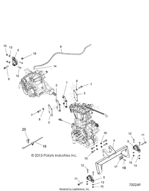 Engine, Transmission Mounting & Long Block - R17rca57a1/b1/a4/b4 (700249) Schematic
