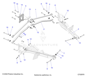 Suspension, Rear Trailing Arms Mounting, Premium - Z22gae92aj/bj/gak92ap/bp/gav92ap/bp(c702979) Schematic