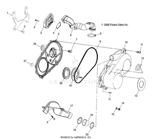 Clutch Cover - A07ca32aa (49atvclutchcvrboss) Schematic