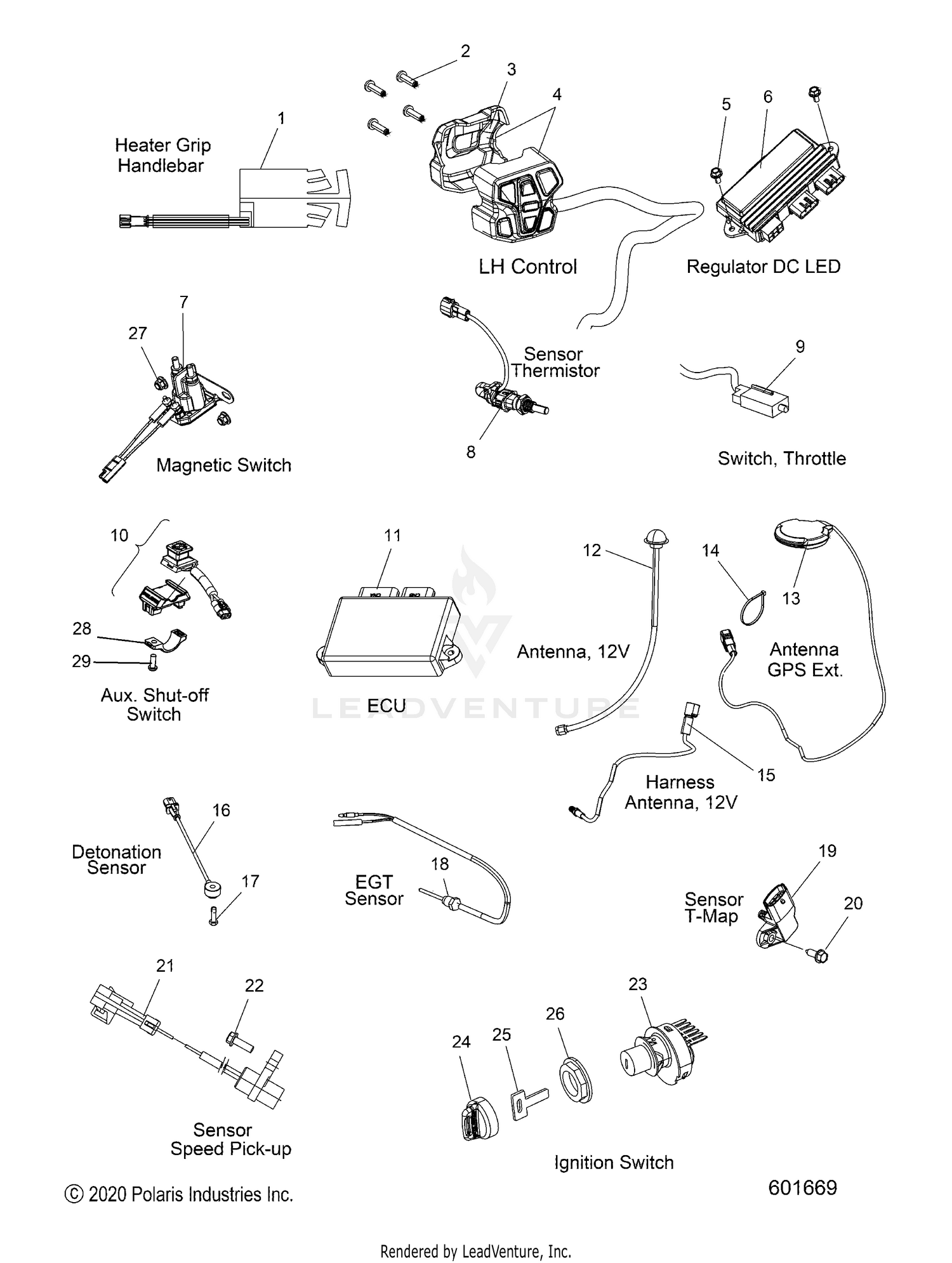 ELECTRICAL, SWITCHES, SENSORS and COMPONENTS - S22TDV8RS/8RE ALL OPTIONS (601669)