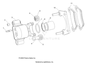 Brakes, Rear Caliper - R12rh45ag/ah/ar (49rgrcaliperrr097004x4) Schematic
