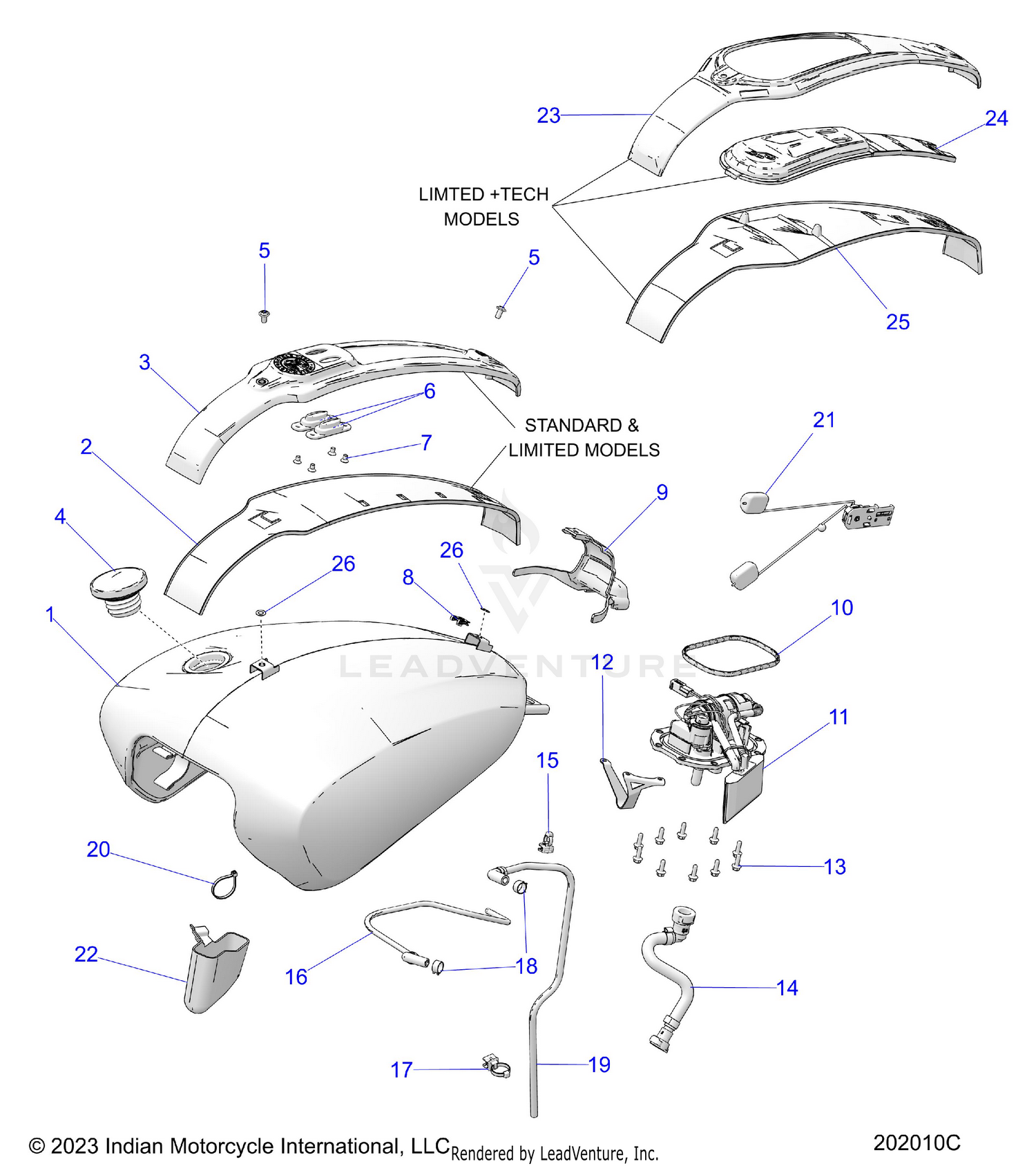 FUEL SYSTEM, FUEL TANK ASM. - N25SSB76/SSC76/SSD76/SSF76 (202010C)