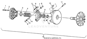 Drive Clutch Sport 400l W97ba38c And Trail Blazer W97ba25c (4940124012b013) Schematic