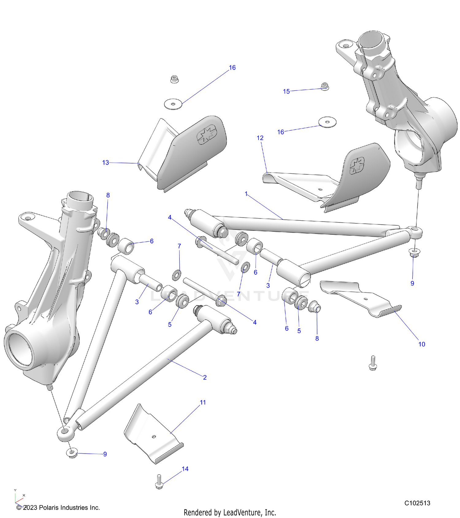 SUSPENSION, A-ARM and STRUT MOUNTING - A26SEZ57AB/BB (C102513)