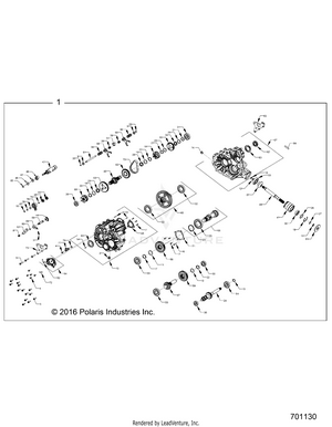 Drive Train, Main Gearcase Internals - R17rtm99am/bm (701130) Schematic