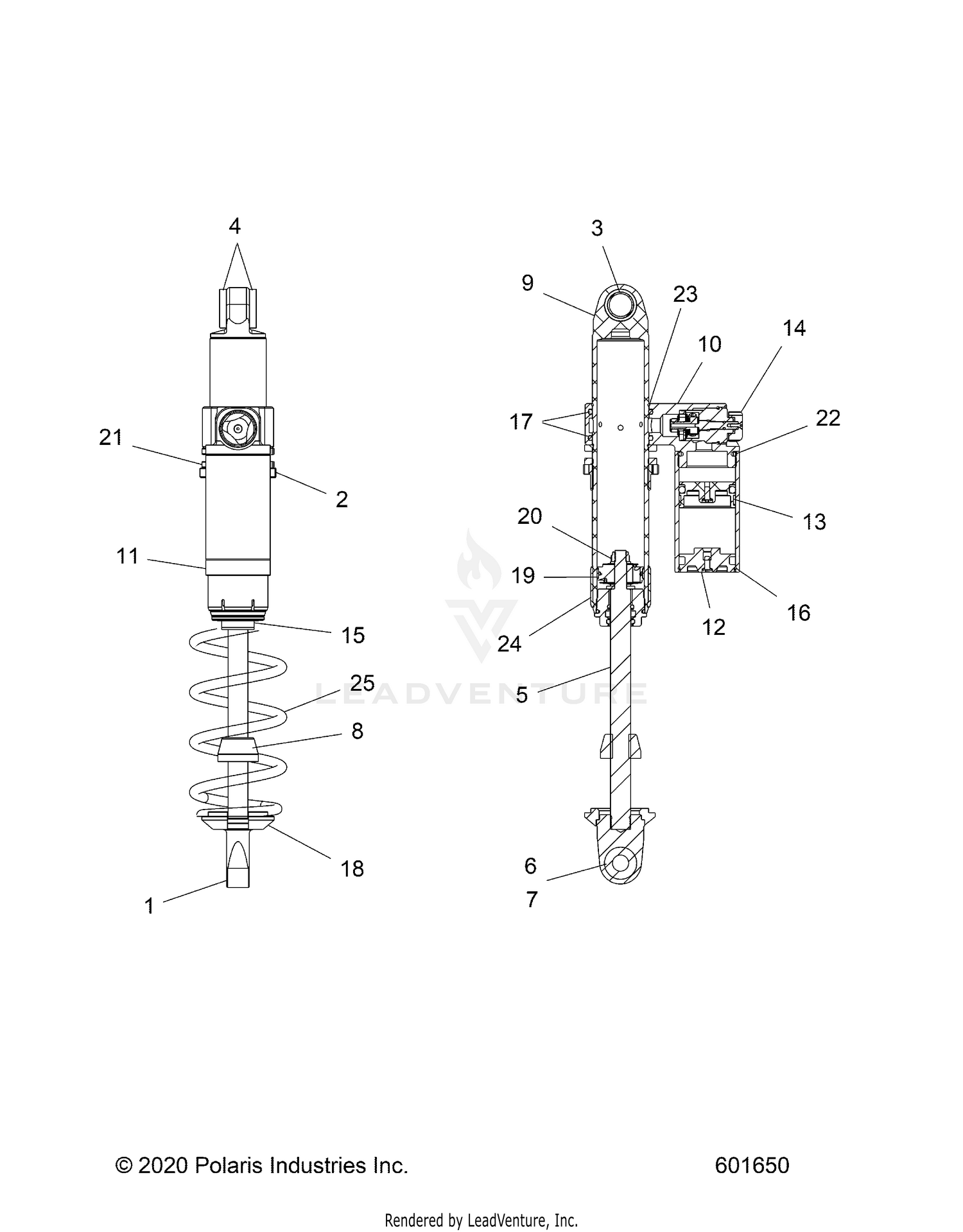 SUSPENSION, SHOCK, IFS (7045432) - S22TKV6RS ALL OPTIONS (601650)