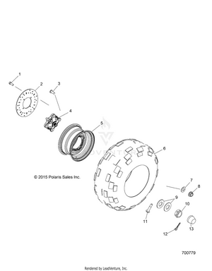 Wheels, Rear - R17rca57a1/b1/a4/b4 (700779) Schematic