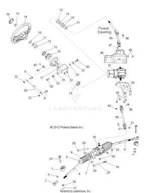 Steering, Steering Asm. - R13jt9efx (49rgrsteering13rzrxp900i) Schematic