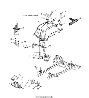 Fuel Tank And Carburetor Mounting - A05cd32aa/ab/ac (4994909490b03) Schematic