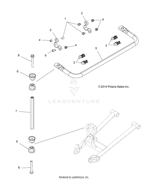 Suspension, Stabilizer Bar - A15sxe85as/am/a85aa/ac/aj (49atvstabilizer15850sp) Schematic