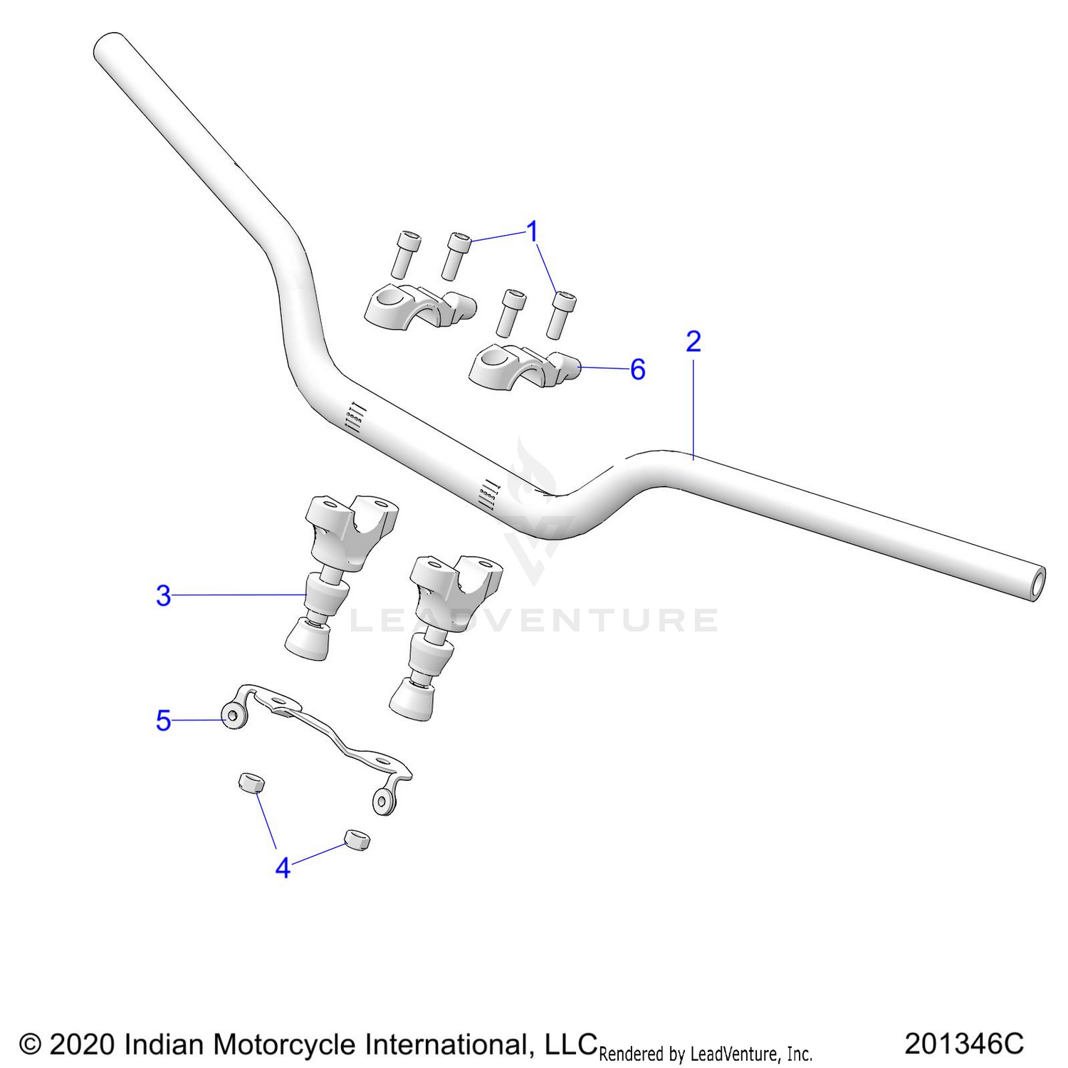 STEERING, HANDLEBAR MNTG - N22RTT22 (201346C)