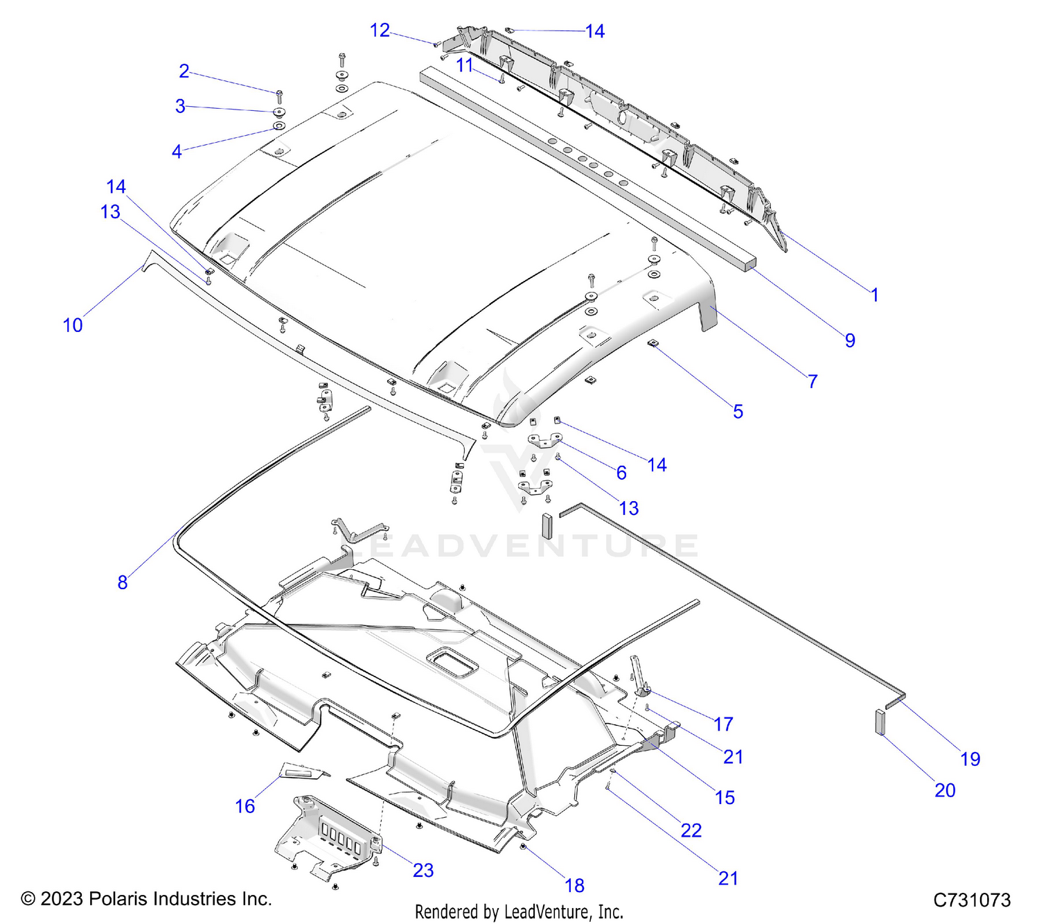 BODY, ROOF - R26XAW1RB9/BB/BJ (C731073)