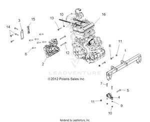 Engine, Mounting & Long Block - R15rte87fa (49rgrenginemtg13900xp) Schematic