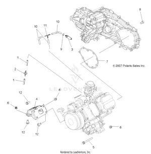 Engine, Mounting - A08lh46aq/ax/az (49atvengine08sp400) Schematic