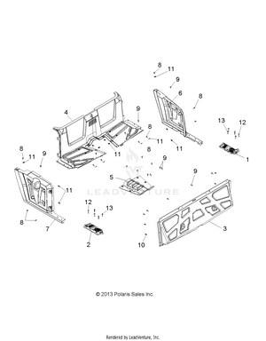 Body, Rear Floor And Fenders - R14wh57aa/ac/ar/6eat (49rgrfloorrr14570crew) Schematic