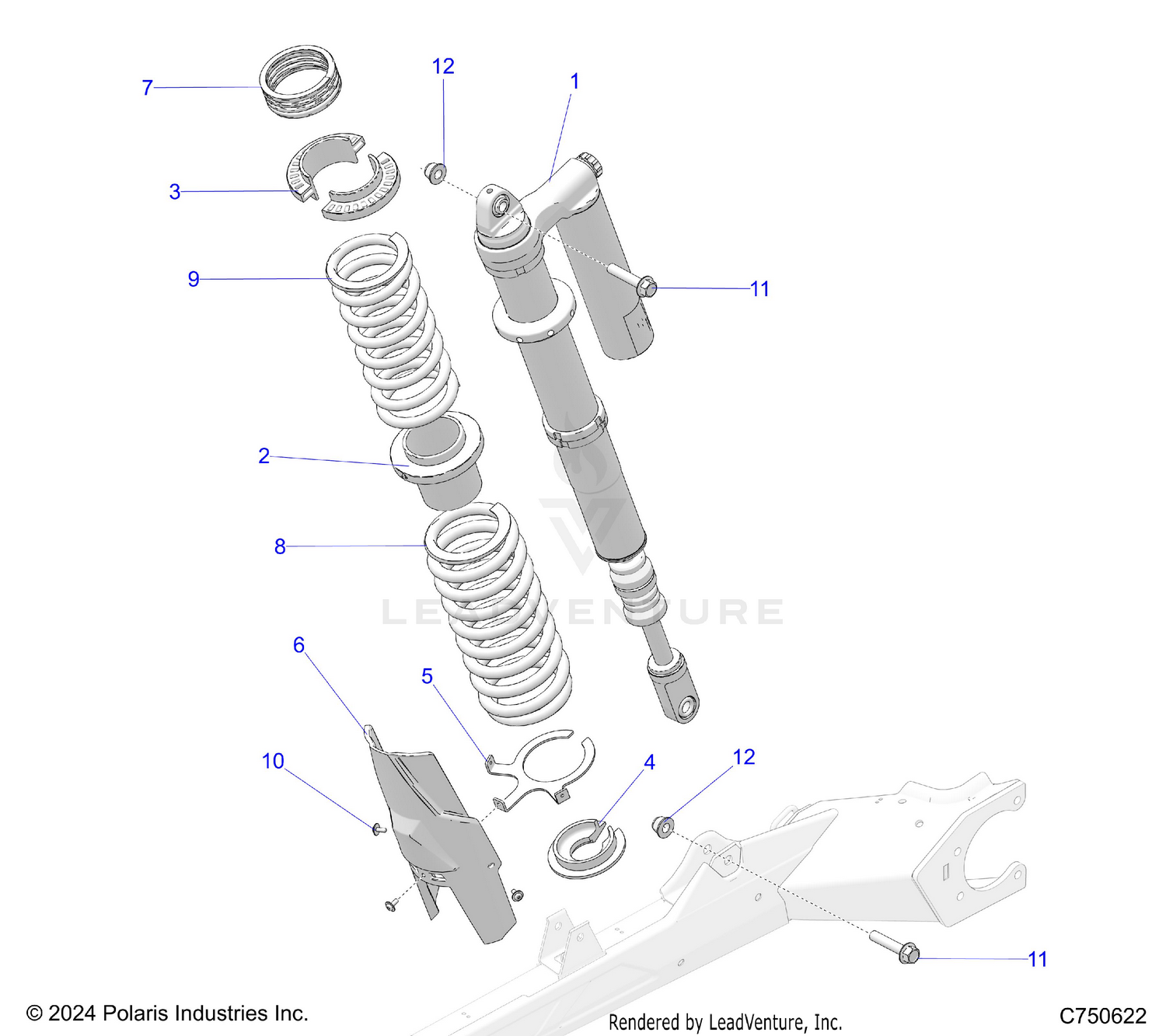 SUSPENSION, REAR SHOCK AND MOUNTING - Z26X4E92A4/B4/A6/B6 (C750622)