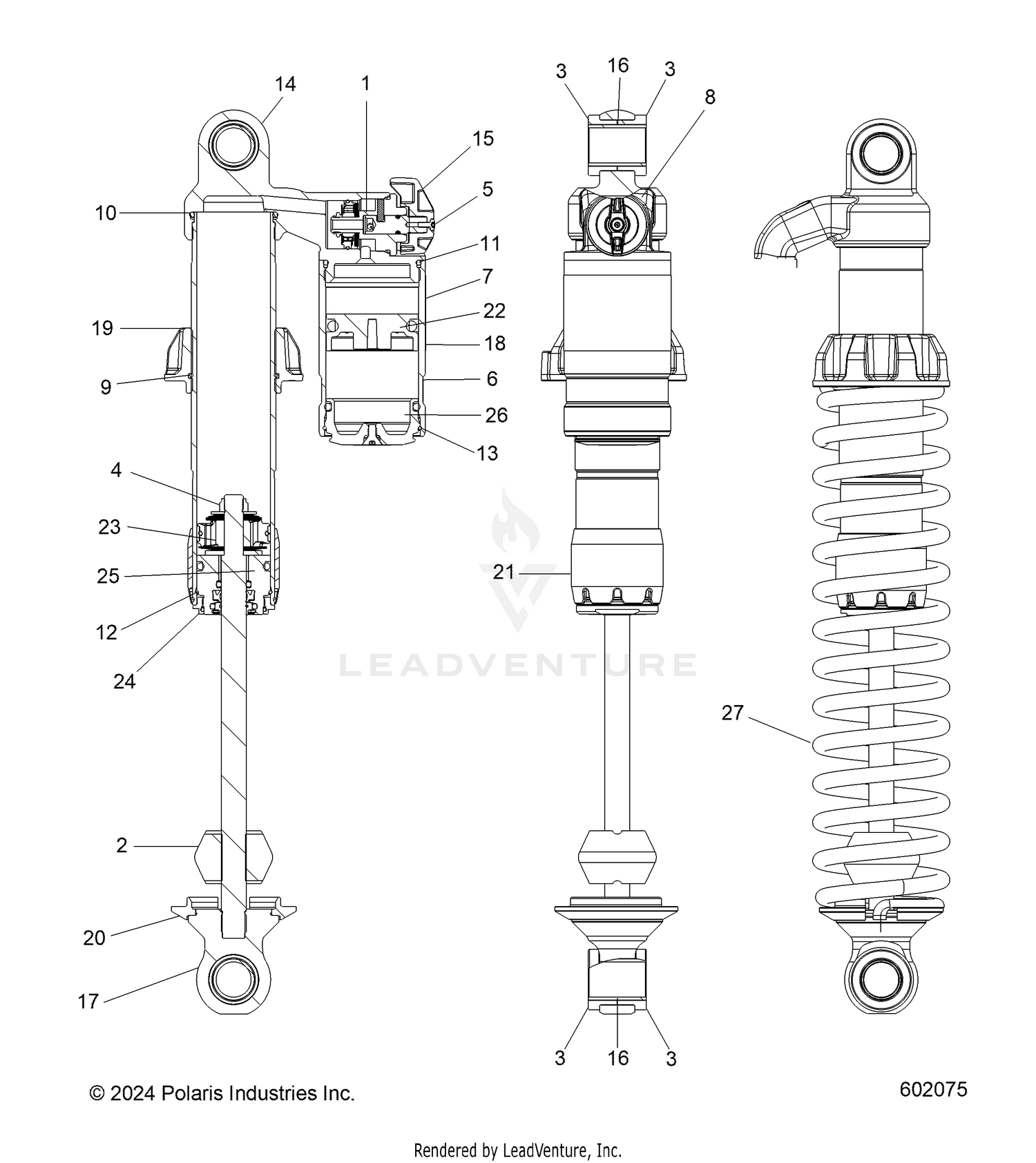 SUSPENSION, SHOCK, IFS - S26AJT9FEL (C602731)