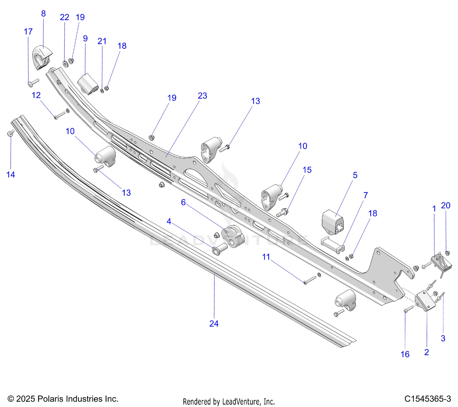 SUSPENSION, RAIL BEAMS, LH/RH - S26AJE9FSL/AJN9FSL/FSM (C1545365-3)