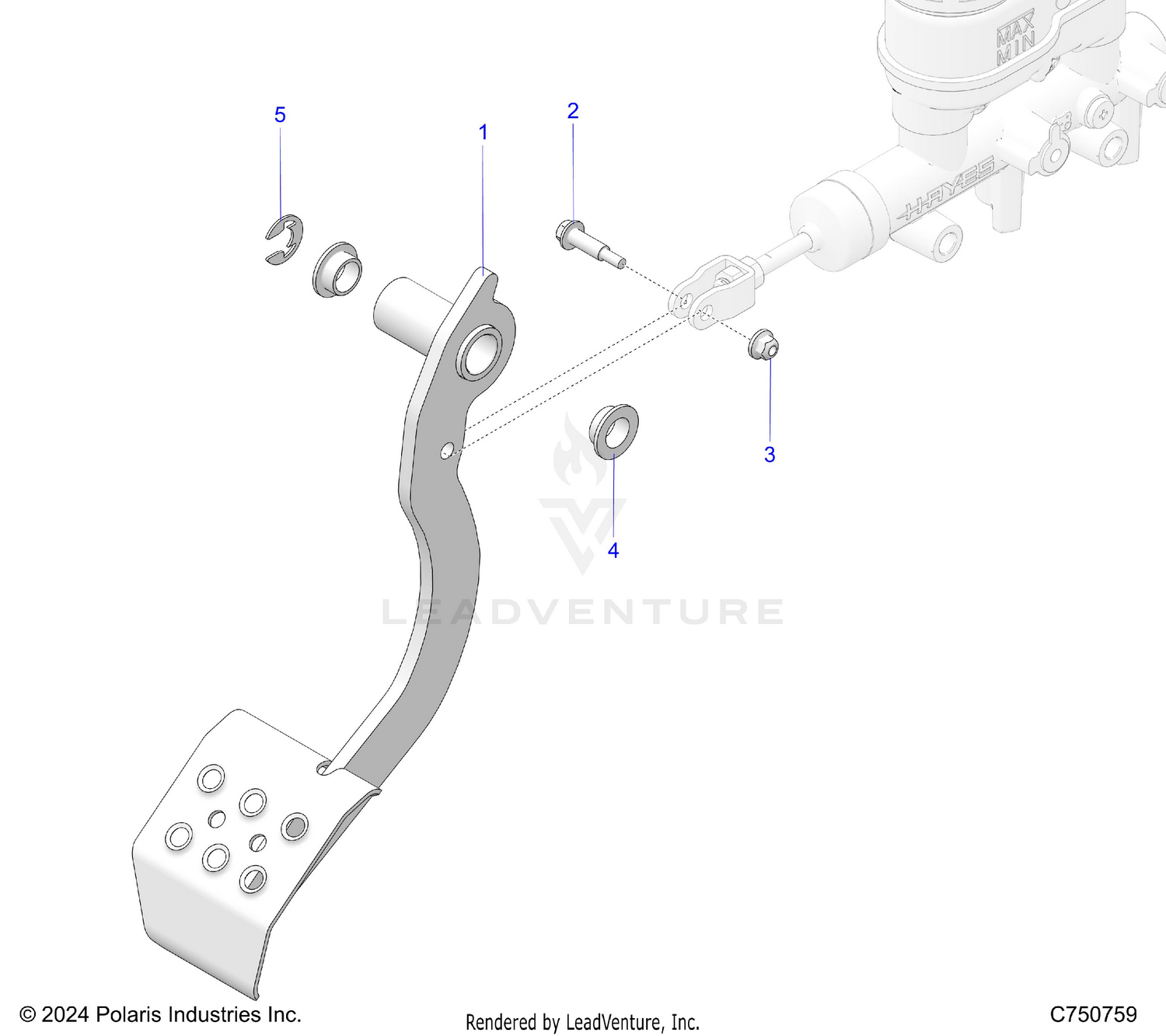 BRAKES, PEDAL - Z26XPE92A4/B4/A6/B6 (C750759)