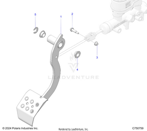 Brakes, Pedal - Z25x4e92a4/b4 (c750759) Schematic