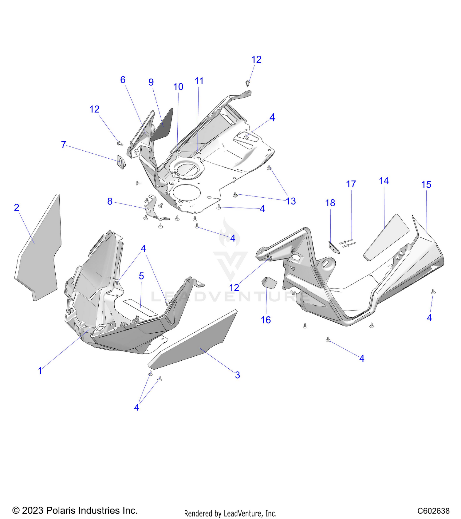 BODY, NOSEPAN ASM./FENDERS - S26TDZ8MS (C602638)