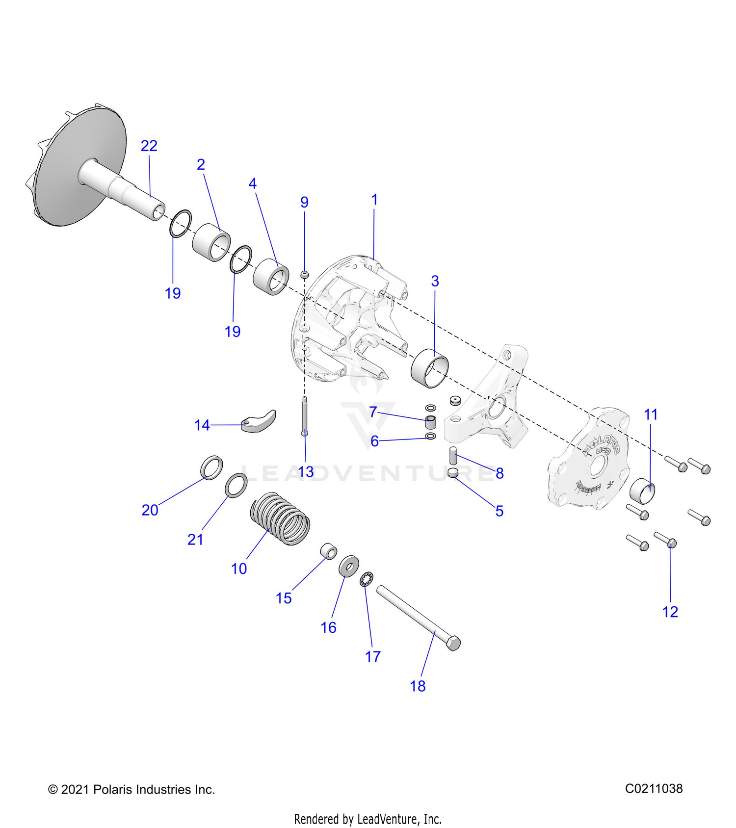 DRIVE TRAIN, PRIMARY CLUTCH - A26SXN85A7 (C0211038)