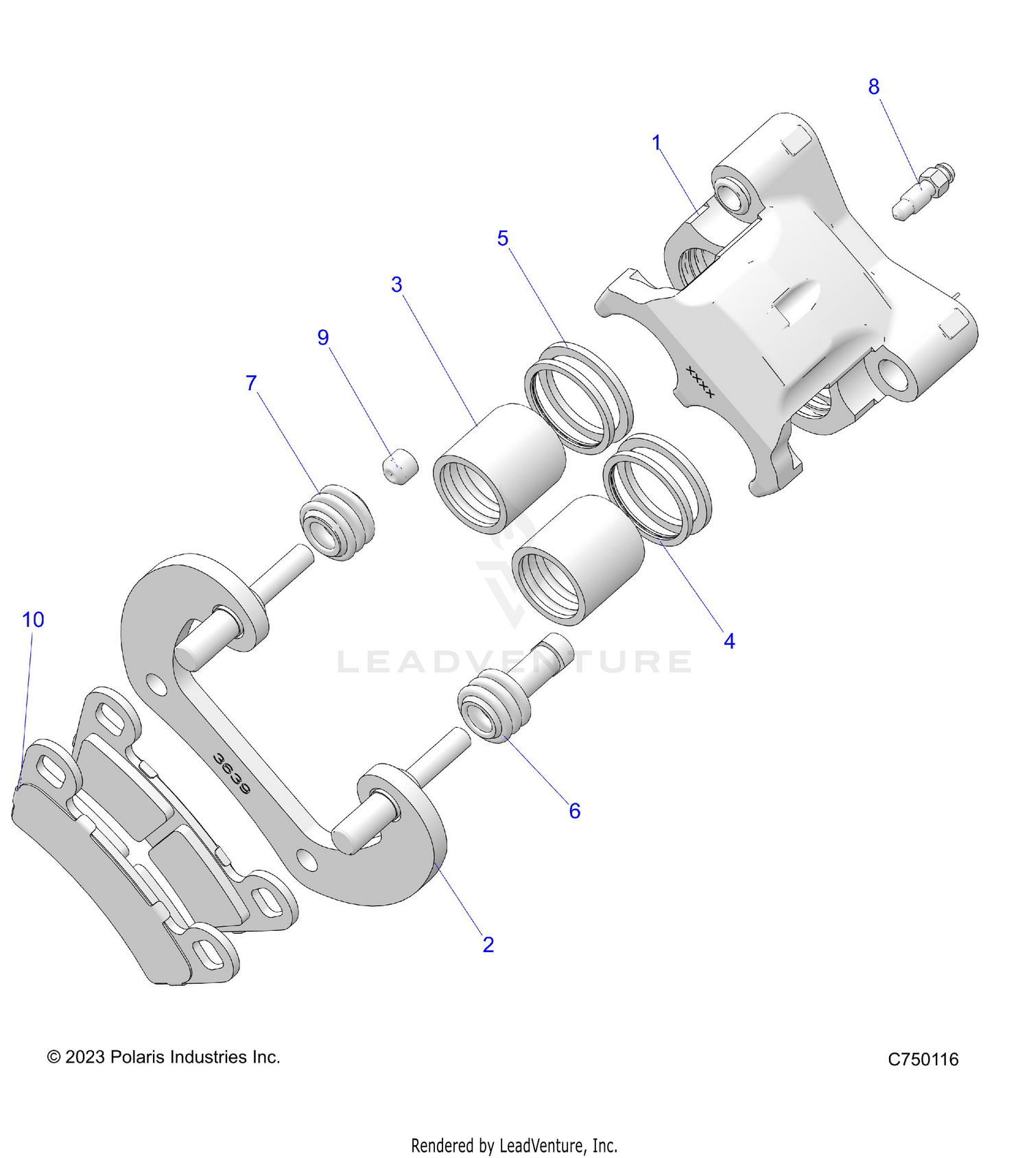 BRAKES, REAR CALIPER - Z26NMY99A4/B4/A6/B6 (C750116)
