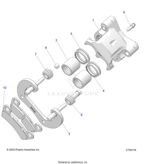 Brakes, Rear Caliper - Z25nmf99a4/a5/b4/b5 (c750116) Schematic