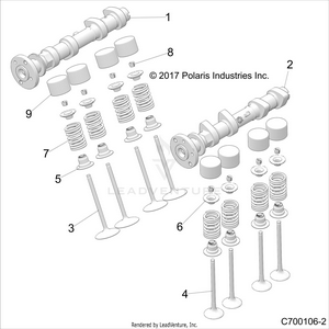 Engine, Cam Shafts And Valves - Z19vge99ak/aw/bk/bw (c700106-2) Schematic