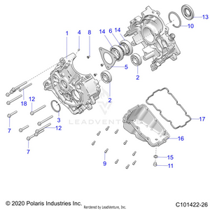 Engine, Crankcase - A21sez57am/an/bm/bn (c101422-26) Schematic