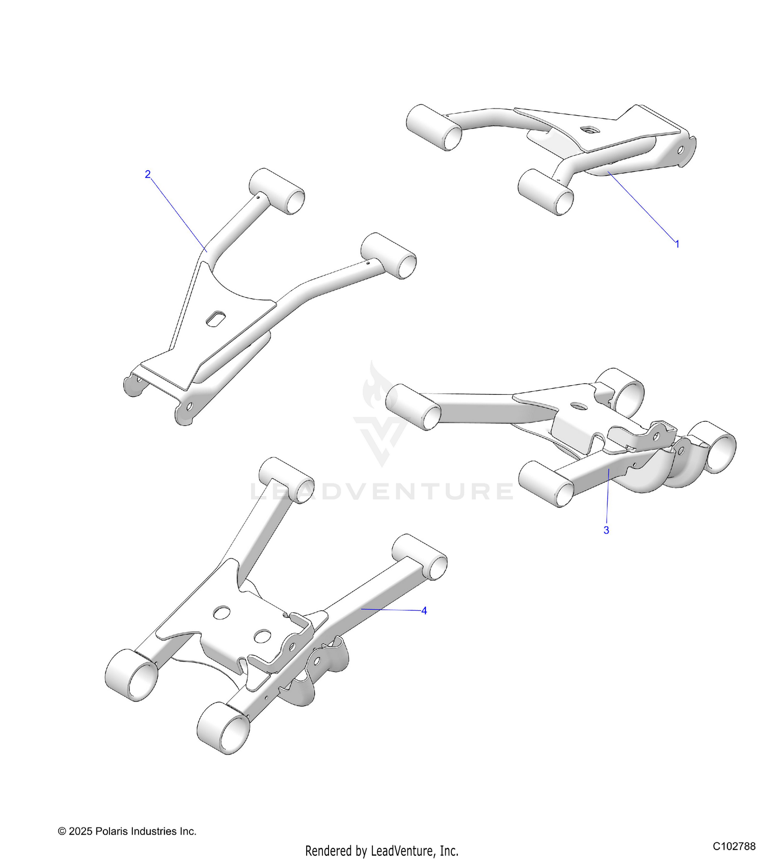 SUSPENSION, REAR CONTROL ARMS - A26SEZ57AB/BB (C102788)